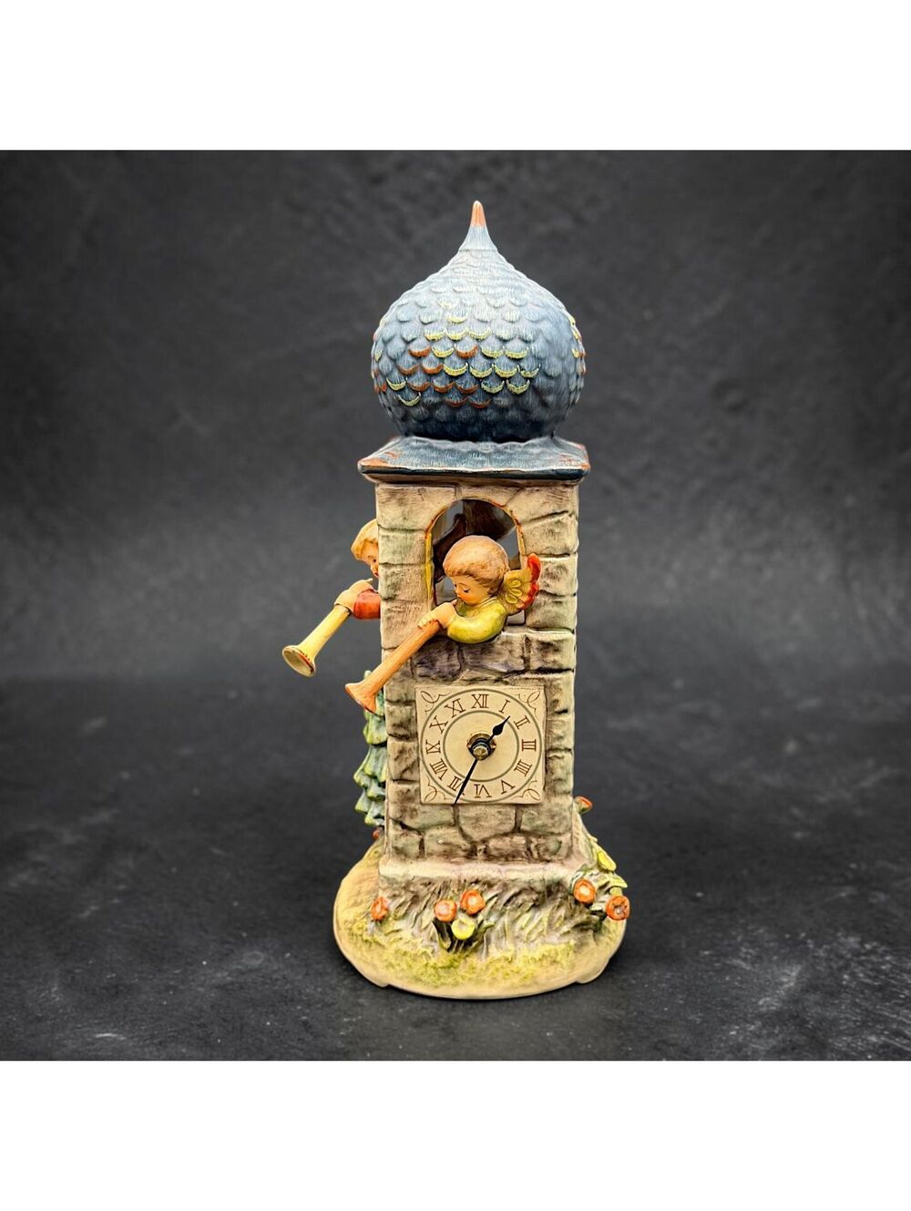 Rare Large Goebel Hummel #441 Call to Worship 13" Clock Tower 1988 in Orig Box